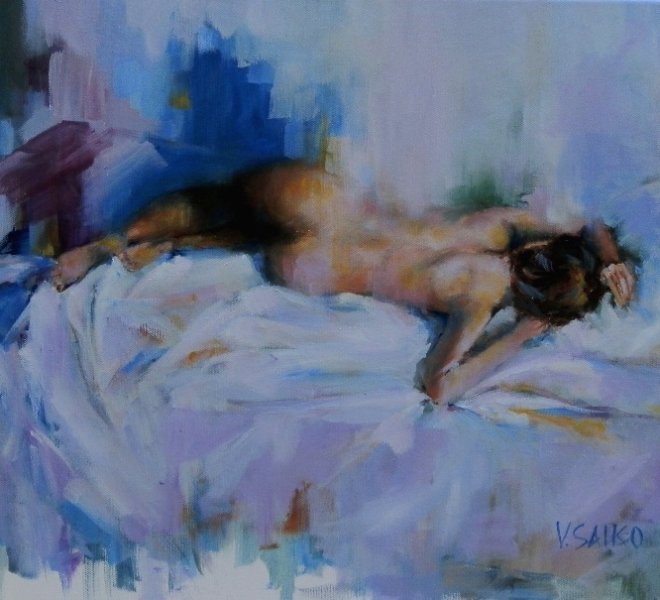 Nude 2, 16x20 inch, oil on canvas, sold