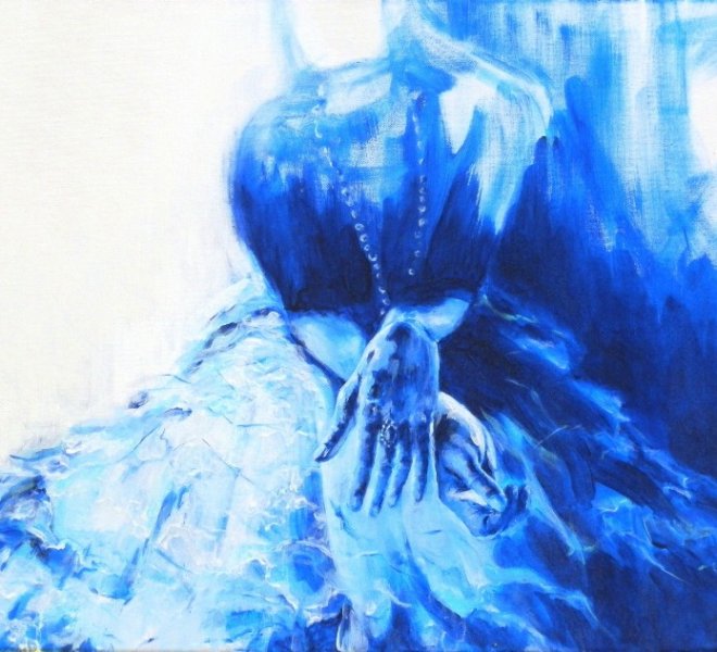 Untitled Blue, 22x28 inch, acrylic on canvas